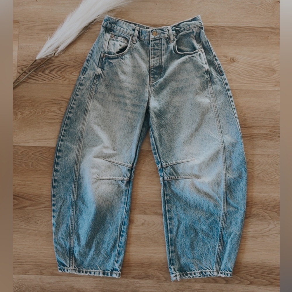 We the Free Lucky You Midrise Barrel Jean
